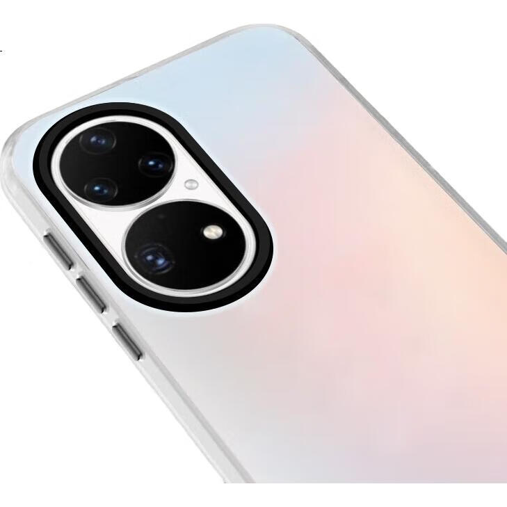 Противоударный чехол Baozou для Huawei P50 Pro, силиконовый, мягкий край, простой, лазерный градиент, матовый, жесткая задняя панель, серый