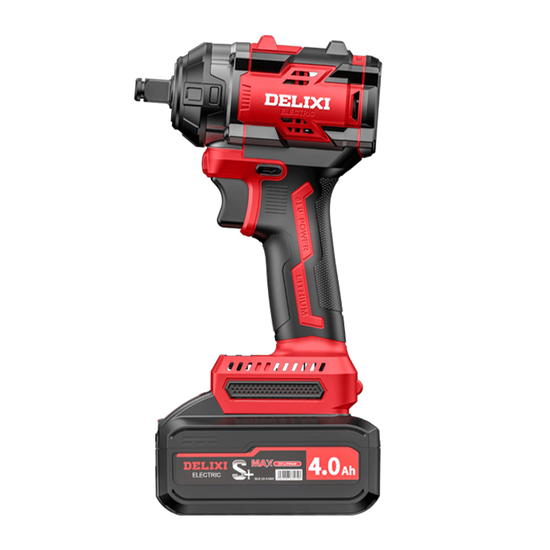 DELIXI ELECTRIC Brushless Impact Wrench High Torque Genuine Electric Wrench Lithium Battery Cordless Power Tool Charger Air Gun