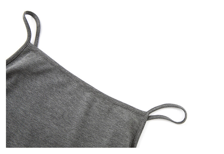 Fansiman Slimming Concealing Set for Women Autumn New Slim Fit Camisole Top Pants Skirt Casual Three-Piece Set Dark Gray XL 8