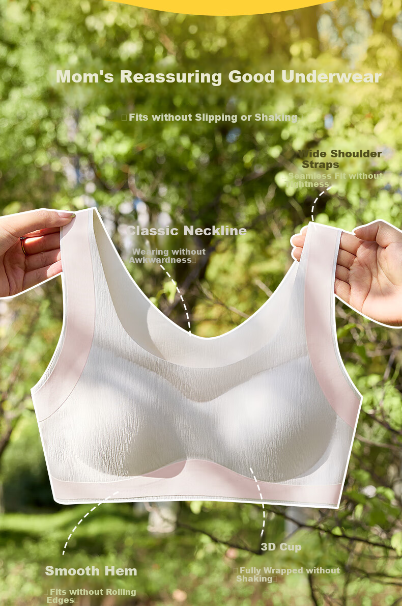 Ordifen Teenage Girls' Underwear, Developmental Seamless Sports Bra, Anti-Shock Vest for Middle And High School Students, Adjustable Bra, 3 Levels 4