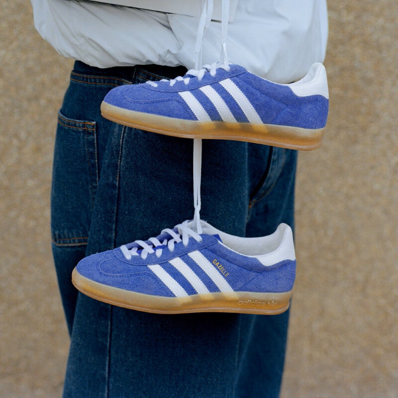 Adidas Originals Gazelle Indoor W Low-Top Casual Shoes HQ8717 Blue Size 42.5 Women 10