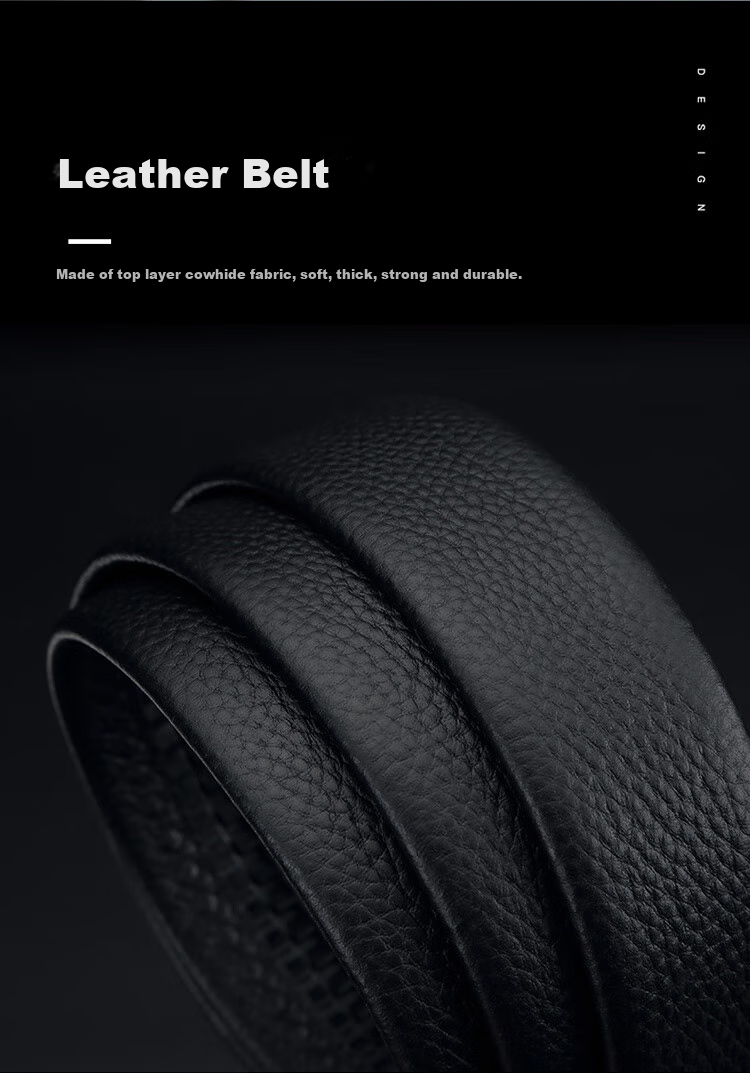 CROCODILE Fashion Top-Grain Leather Men's Belt, Business Casual Automatic Buckle, Youth Waistband for Men DT069 2