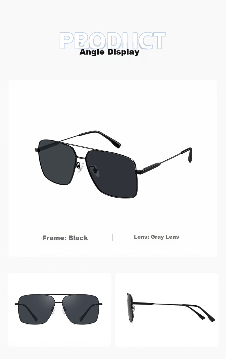 HLA Polarized Sunglasses, High-Quality Sunglasses for Men, Outdoor Driving UV Protection Glasses, Gift, 242 12