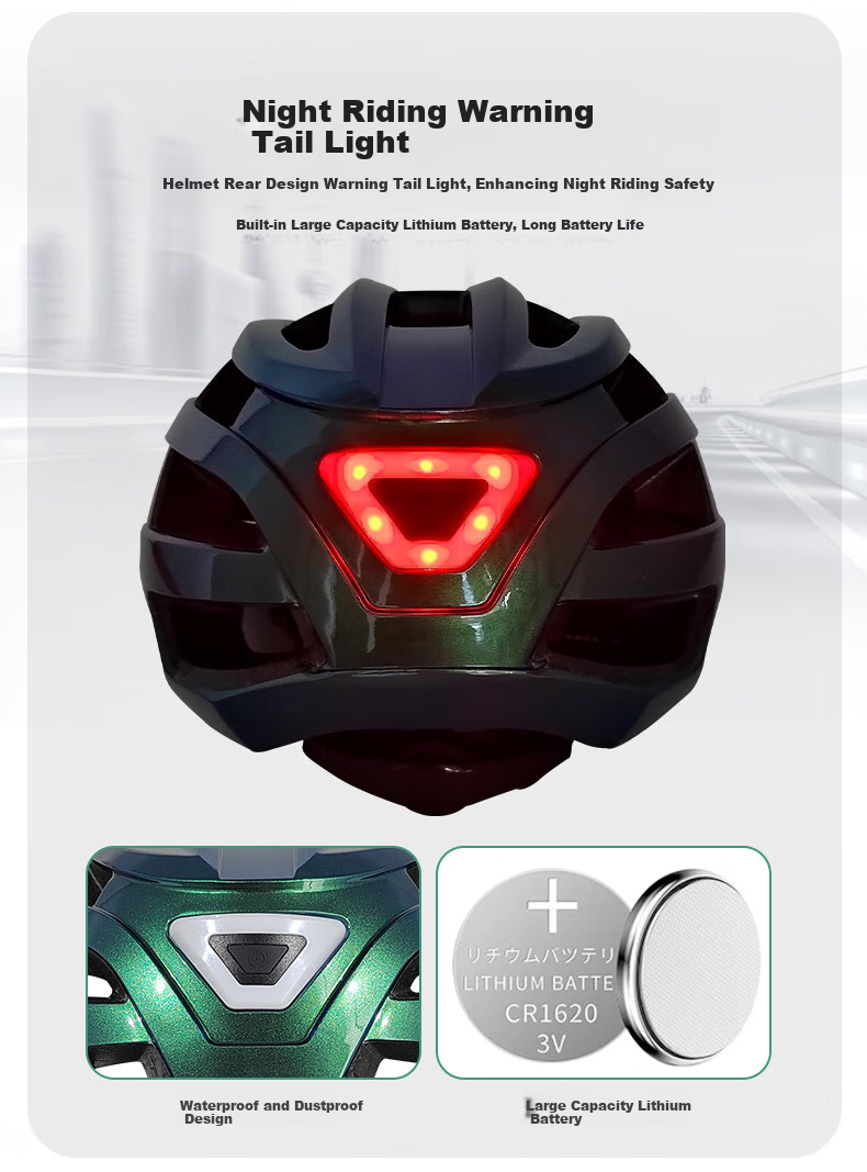 MOON Bicycle Riding Helmet, One-Piece Molded Airflow Safety Helmet, Suitable for Men And Women, Commuting, Mountain Biking, Road Cycling Equipment, Size M 6
