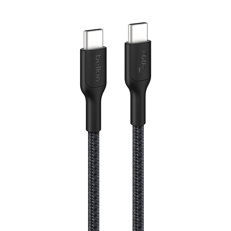 BELKIN Apple Charging Cable, Data Cable Type-C, Fast Charging Cord for Apple 18 Pro Phone, Power Cable for Computer Fast Charging, 2-Meter Braided Version, Black, CAB024