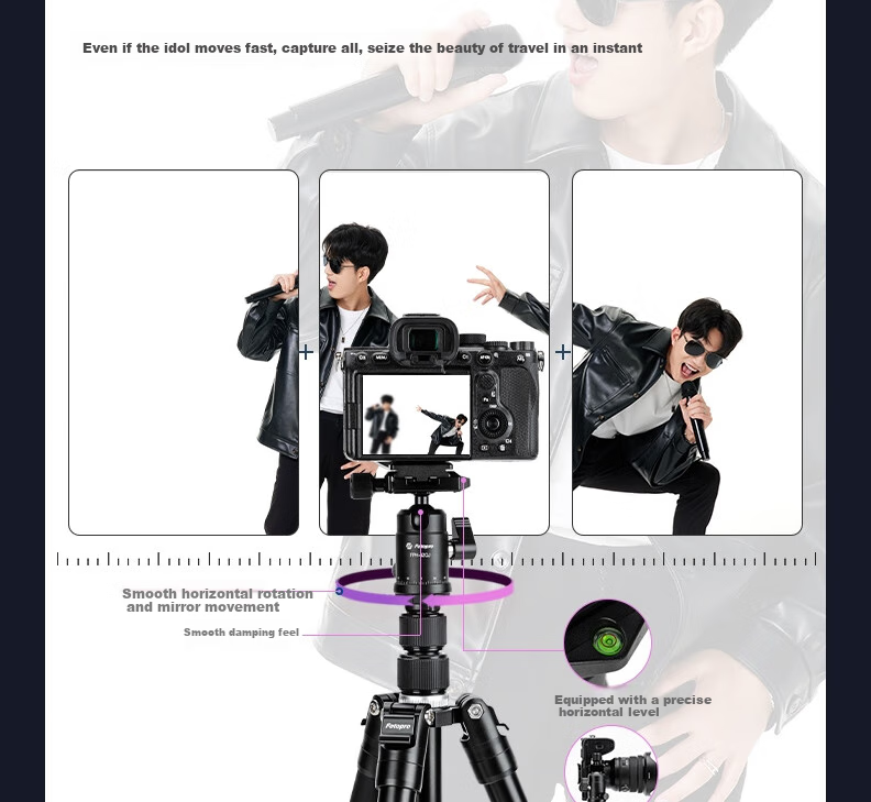 Fotopro FY-830+42QF Compact Detachable Monopod Quick-Expand Concert Camera Tripod Phone Stand 19