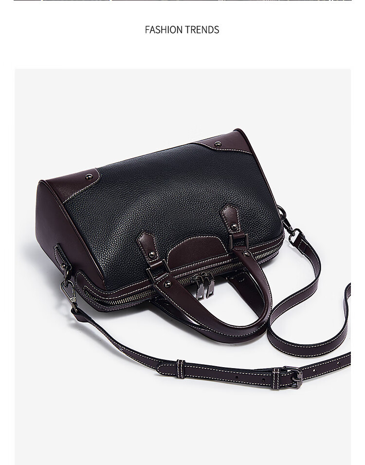 Laorentou Top-Grain Leather Women's Handbag, Large Capacity Tote Bag, Shoulder Bag, Crossbody Bag, Valentine's Day Gift 10