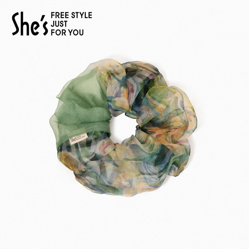 She's Lu Suo Holiday Fashion Artistic Printed Hair Tie, Ponytail Hairband, Hair Accessory, Birthday Gift