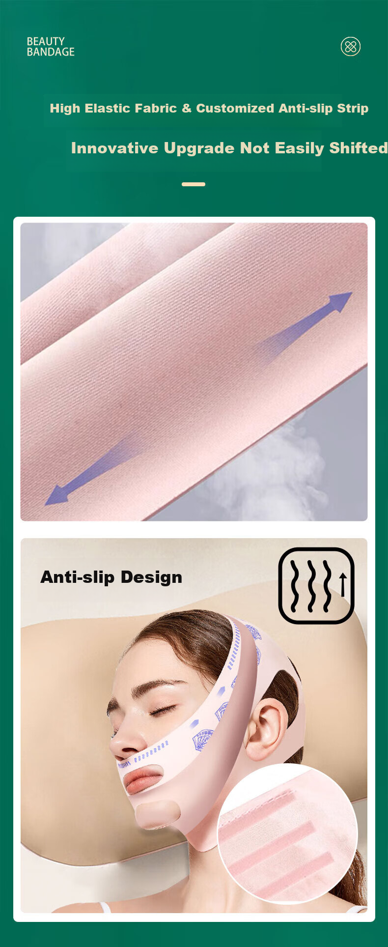 Chuxian Face Mask Lifting and Firming Magic Sculpting Headgear Double Chin Nasolabial Fold Facial Bandage Sleep Face Sculpting V-Line Mask 10