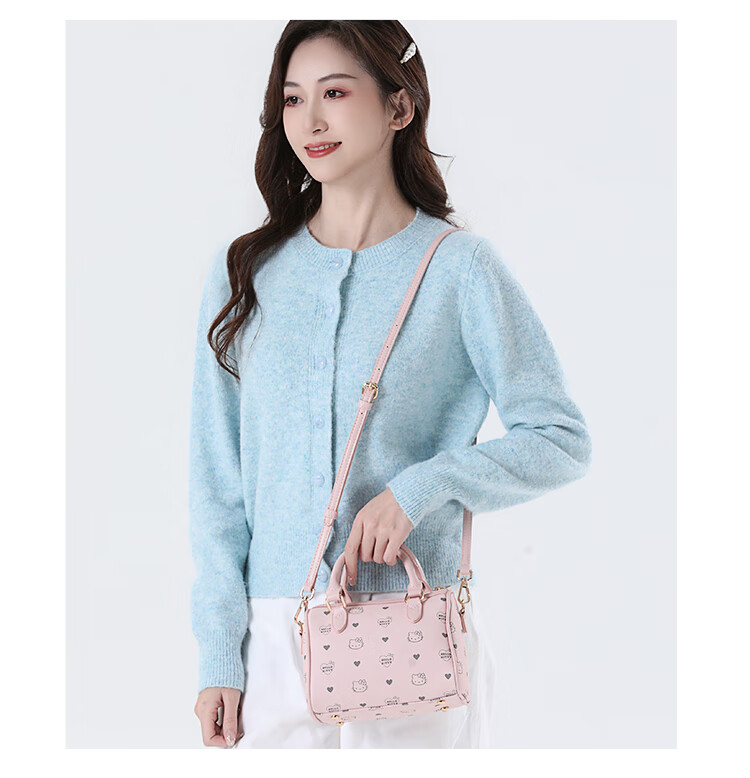 Mesuca X Hello Kitty Handbag, New Women's Bag for Commuting And Casual Wear, Shoulder Pillow Bag with Gift Box, Birthday Gift for Wome 10