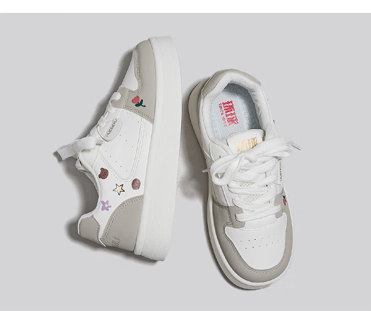 HUANQIU 2026 American Retro Niche Vibe Style, Height-Increasing Versatile Casual Original High-Value Trendy White Sneakers for Wome 13