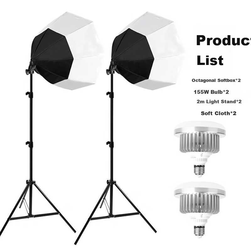 Hakutatz LED Photography Light, Live Streaming Fill Light, Studio Kit, Short Video Lighting Equipment, Continuous Soft Light Props, Octagonal Photo Box, Internet Celebrity Live Streaming Beauty Light