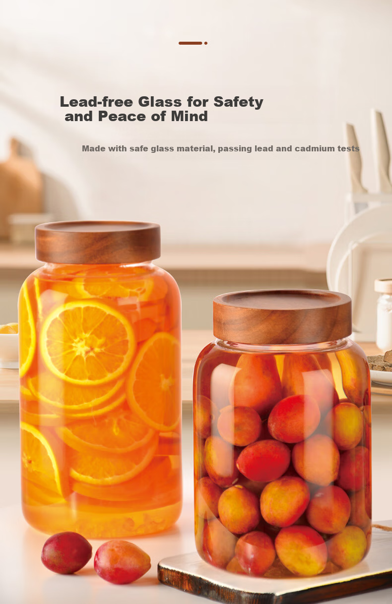 Scybe Infusion Jar, Airtight Container, Heat-Resistant Glass Sealed Jar, Specialized Bottle for Infusing Liquor, Pickling Glass Jar, Lusi 1800ml 4