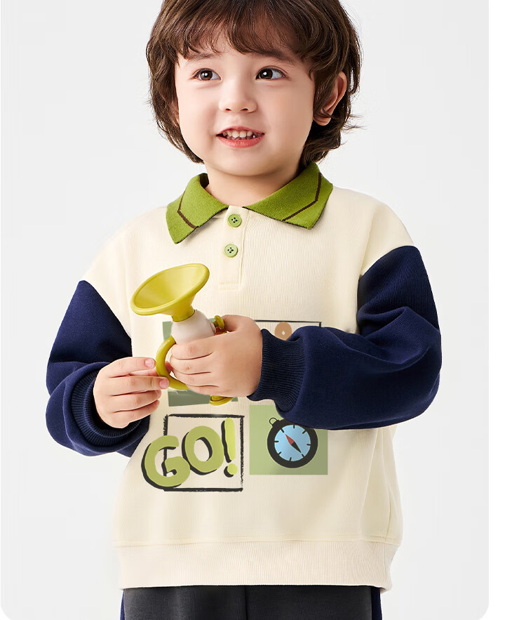 Badibadi Autumn Winter Baby Boys Sweatshirt American Style Collar Two-in-One Kids Jacket Royal Blue Freedom World 80 3