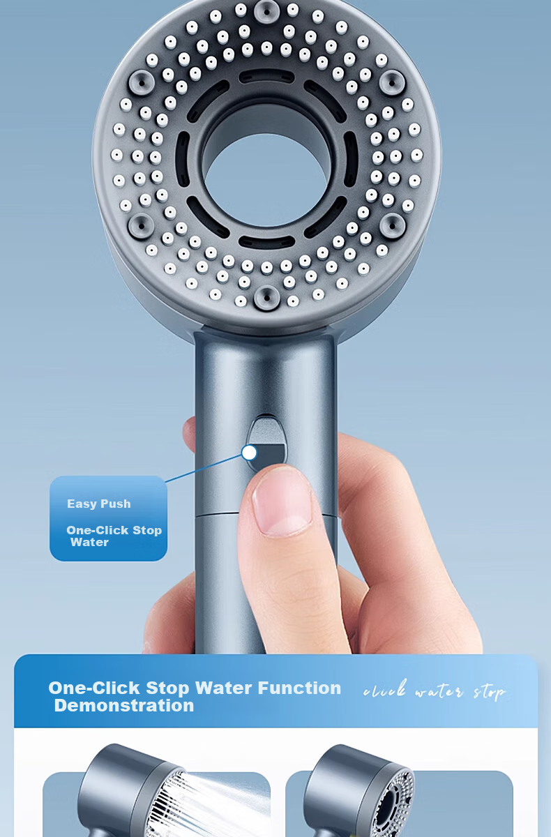 HOMK [Germany] Pressurized Shower Head Filter Set, Bathroom Shower Head Two-Piece Set Y998 4