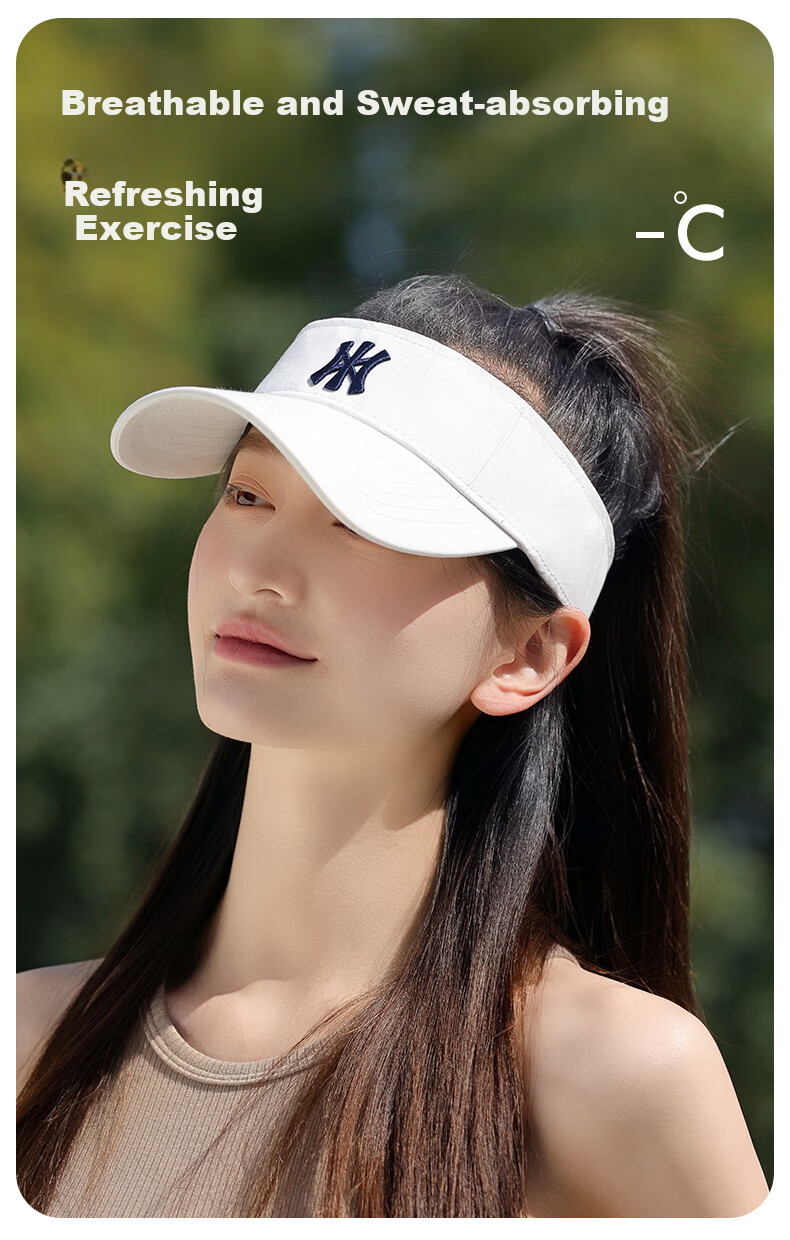 MOERCIAN Sun Visor Baseball Cap for Women, UV Protection Hat, Outdoor Sports Running Breathable Sweat-Absorbing Sunshade Cap 10