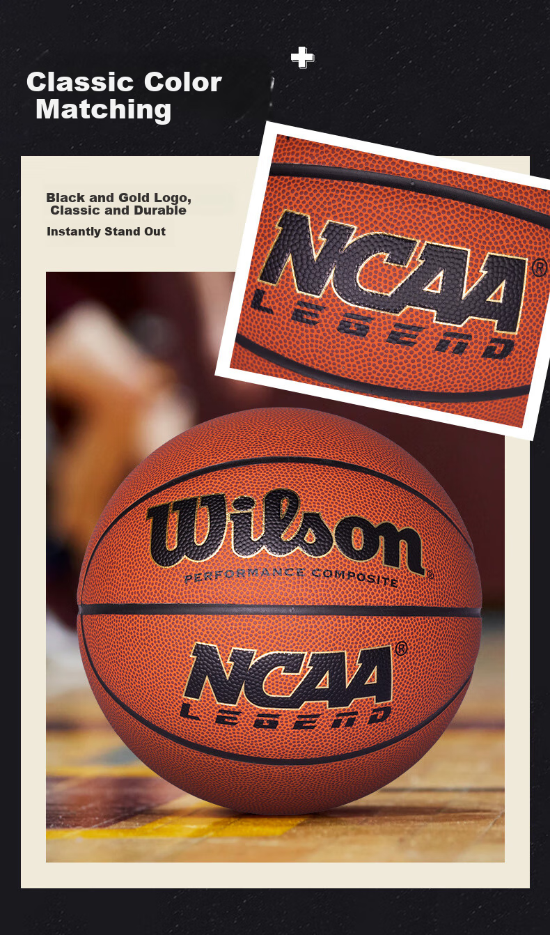Wilson EOS GOLD Professional Competition Indoor And Outdoor Wear-Resistant Basketball, Size 7, WTB6201IB07CN 3