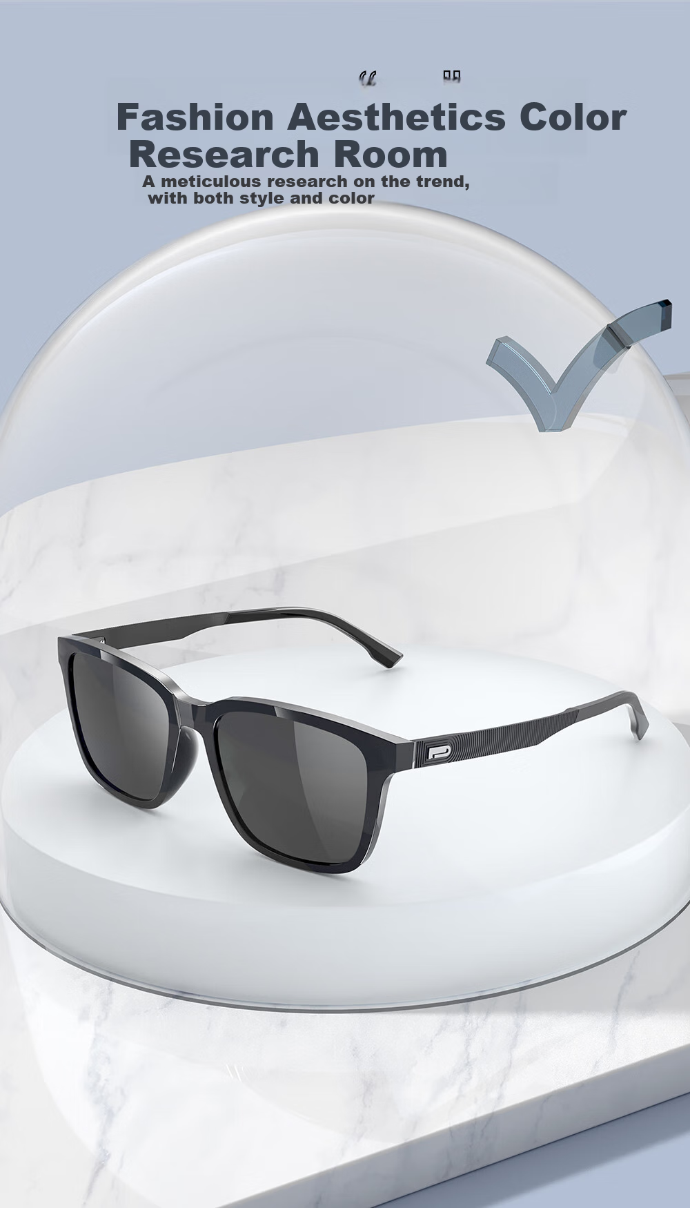 PARIM Men's Fashionable Square Sunglasses, UV Protection Polarized Glasses for Driving, Trendy Sunglasses 76023 3