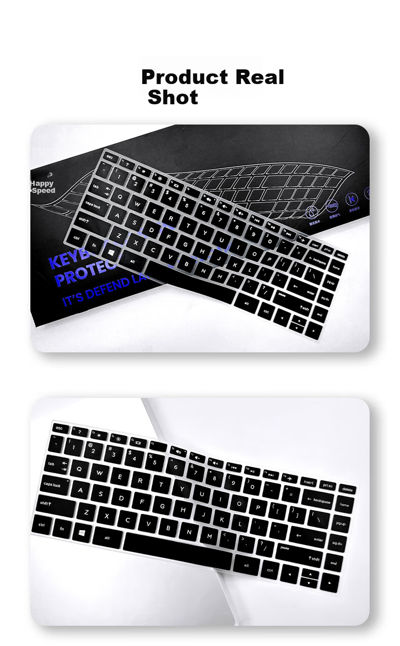 Jiasu HP Shadow Elf Joy Edition, Light And Shadow Elf 10/9 Black And White Keyboard Cover + Anti-Blue Light Tempered Glass Film, 16.1-Inch Tempered Glass Screen Protector Set 2