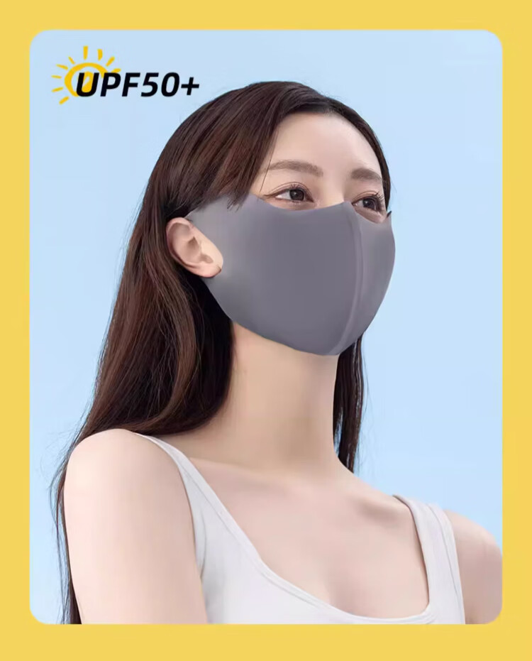 FitonTon Women's Sunscreen Face Mask Breathable UV Protection Summer Outdoor Cycling Sunshade Mask 2