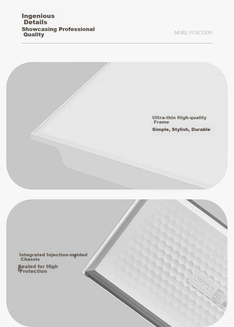 OPPLE Kitchen Light, Integrated Ceiling Light with Aluminum Buckle Board, LED Ceiling Bathroom Panel Light, 24W Jinyue 300×300 8