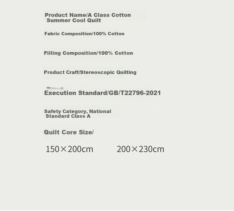 Jinhao Class A 100% Cotton Inner and Outer 7A Antibacterial Single Student Summer Cooling Quilt Air Conditioning Quilt 200*230cm Panda Herbal 3