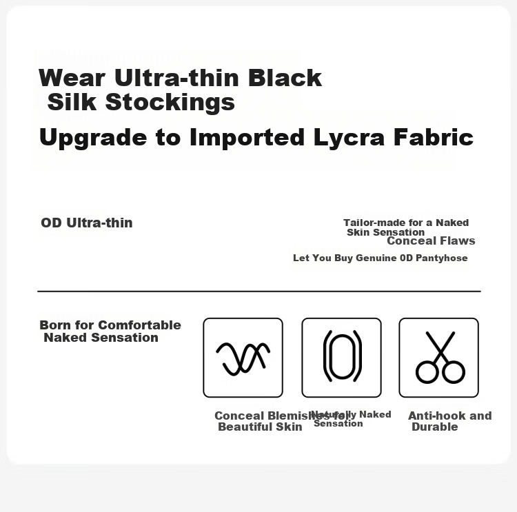 Dushiliren 26 New Black Stockings, 0D Sexy Ultra-Thin Toe Point Full Transparent Summer Thin Invisible Pantyhose, 2 Pairs Pack, Skin Color 4