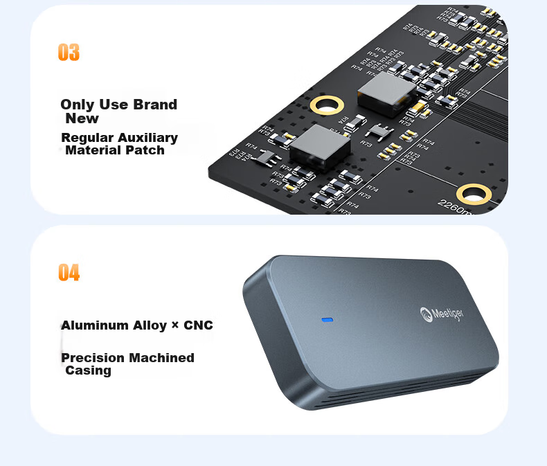 Mihu USB4 Hard Drive Enclosure, 40Gbps USB4.0 Compatible with Thunderbolt 4/3, M.2 NVMe, Suitable for Apple Macmini Laptop SSD External PNU4 SE 12