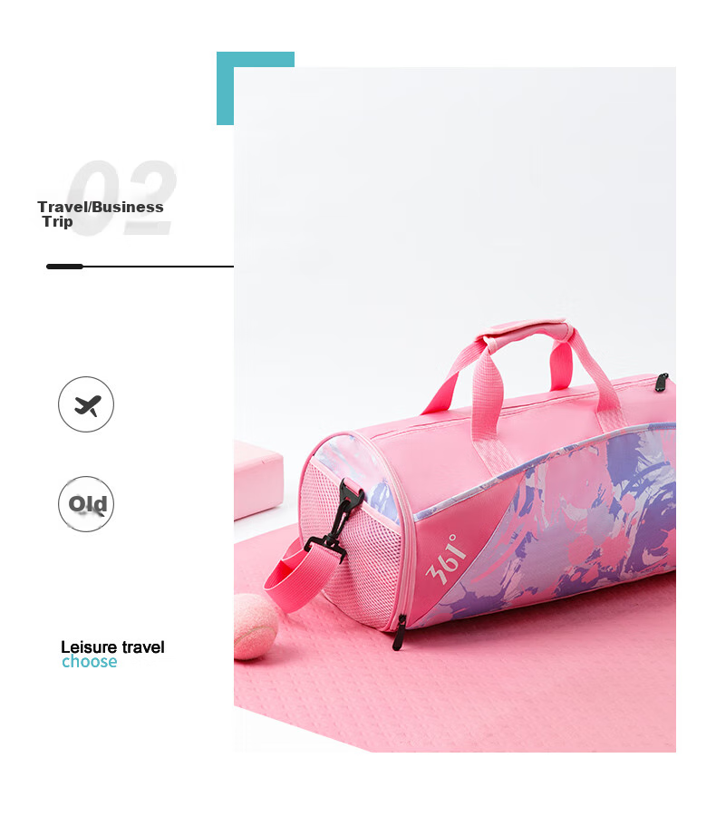 361° Dry-Wet Separation Swim Bag, Waterproof Bag for Men And Women, Sports Fitness Portable Handheld Backpack Storage Bag, Blue 7