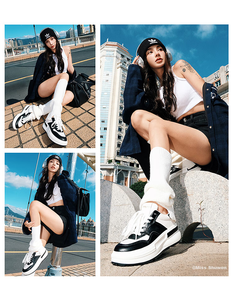 Le Saunda Zhang Yifan Same Style Thick-Soled Red And White Colorful Panda Casual Sneakers Women's Shoes 66503 Anke La Red BOL35 12
