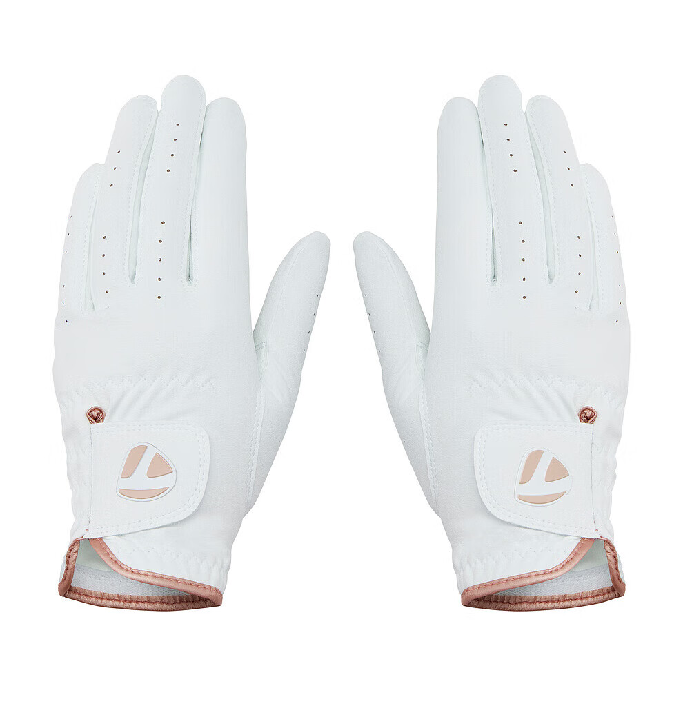 Taylormade Women's Golf Gloves 2025 New Breathable Wear-Resistant Non-Slip Double-Hand M13742 White Pink 20 1