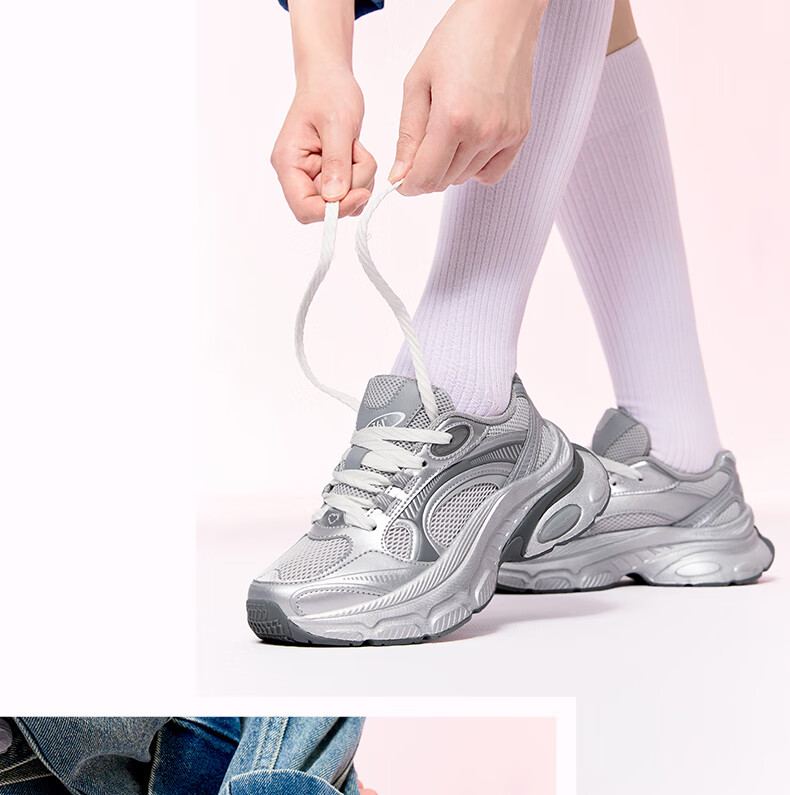 361° Women's Athletic Shoes Heart Design Autumn Mesh Thick Sole Retro Casual Platform Dad Sneakers 682536760-1 15
