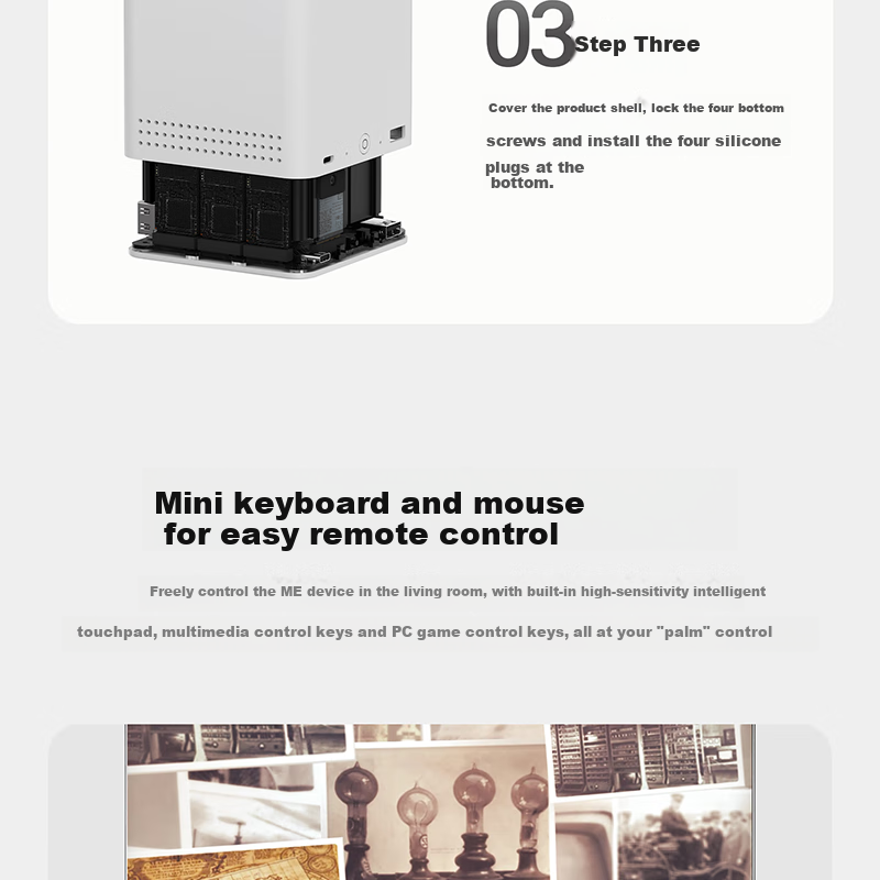 Lingke "Multi-Play" ME Mini 6-Bay SSD Mini PC N200 Dual 2.5G Soft Router Low-Noise Home Storage Computer Ubuntu 12G+64G+2TB 19