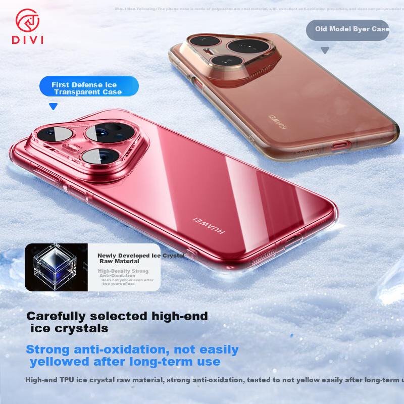 DIVI Чехол для Huawei Pura 80, прозрачный, ультратонкий, противоударный, защита камеры, мягкий
