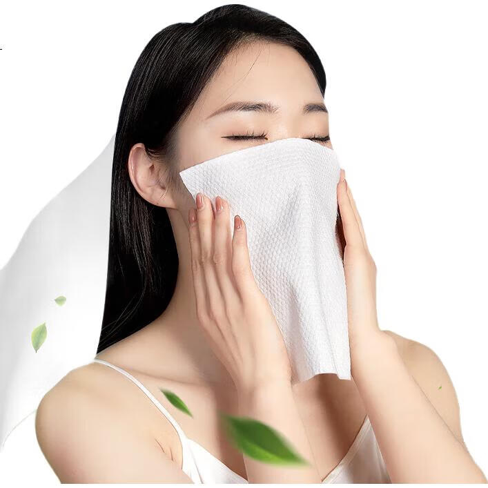 Одноразовые полотенца для лица Ankexin, подвесные, для очищения кожи, увеличенные и утолщенные, для сухого и влажного использования, мягкие, 150 шт. * 2 упаковки