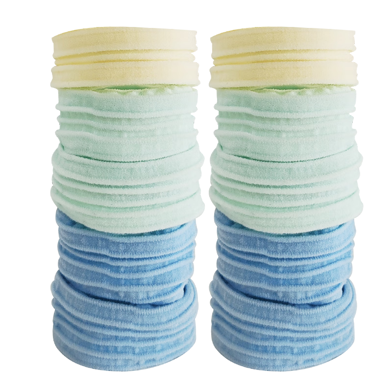 Meifuyu Seamless Hair Ties Hair Bands Sea Salt Blue 9 Pieces Thickened Nylon High Elasticity High Ponytail Hair Elastics MF8380