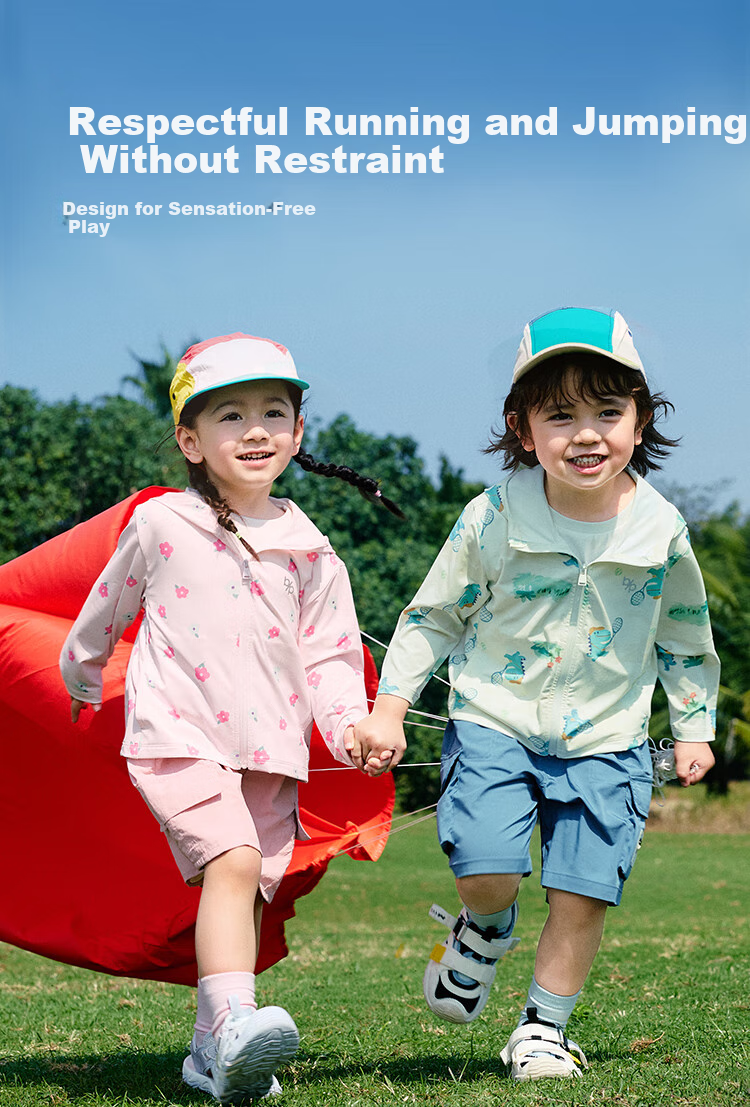 BALABALA Children's Sun Protection Clothing, Boys And Girls Cooling Skin Coat, Baby Parent-Child Summer Thin Breathable Multi-Color UPF50+ 10