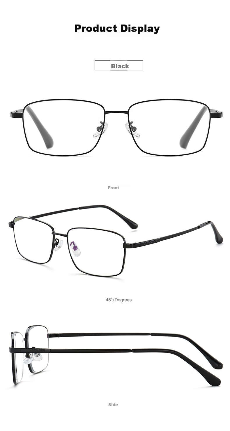 PLAYBOY PLAYBOY 2025 High-Definition Anti-Blue Light Reading Glasses for Men, Ultra-Light 18010 Silver, 150 Degrees, Qixi Festival 12