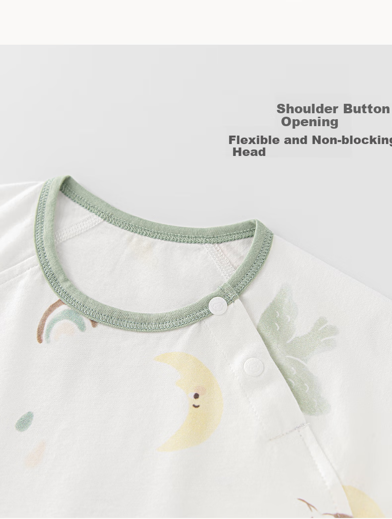 Guaiqixiong Infant Pure Cotton Short-Sleeve Shorts Two-Piece Set, Summer Thin Style, Home Baby Summer Outfit, T-Shirt And Pants 6