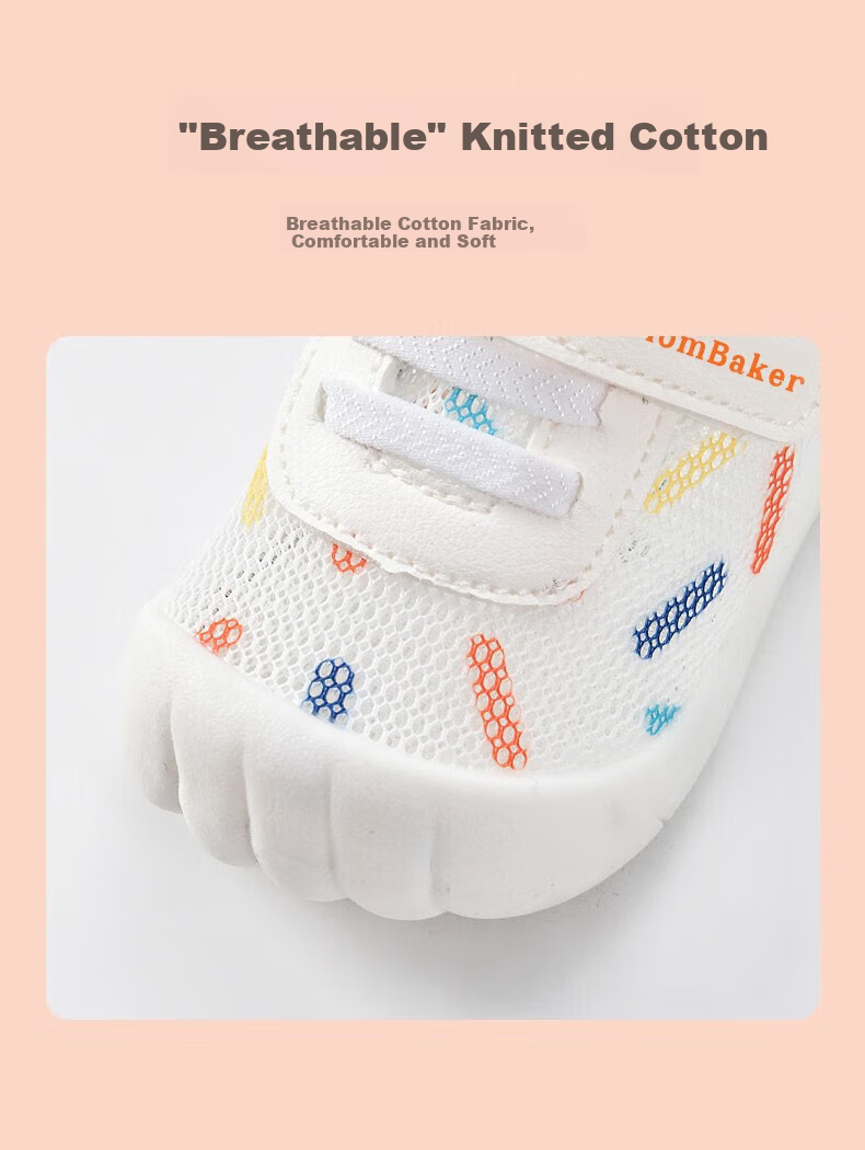 ThomBaker Baby Boy Walking Shoes, Mesh Shoes, Infant Shoes, Spring And Summer Thin Style, Soft Sole, Non-Slip, for Girls Aged 0-1 Years Old, Moon Blue, Size 19 4