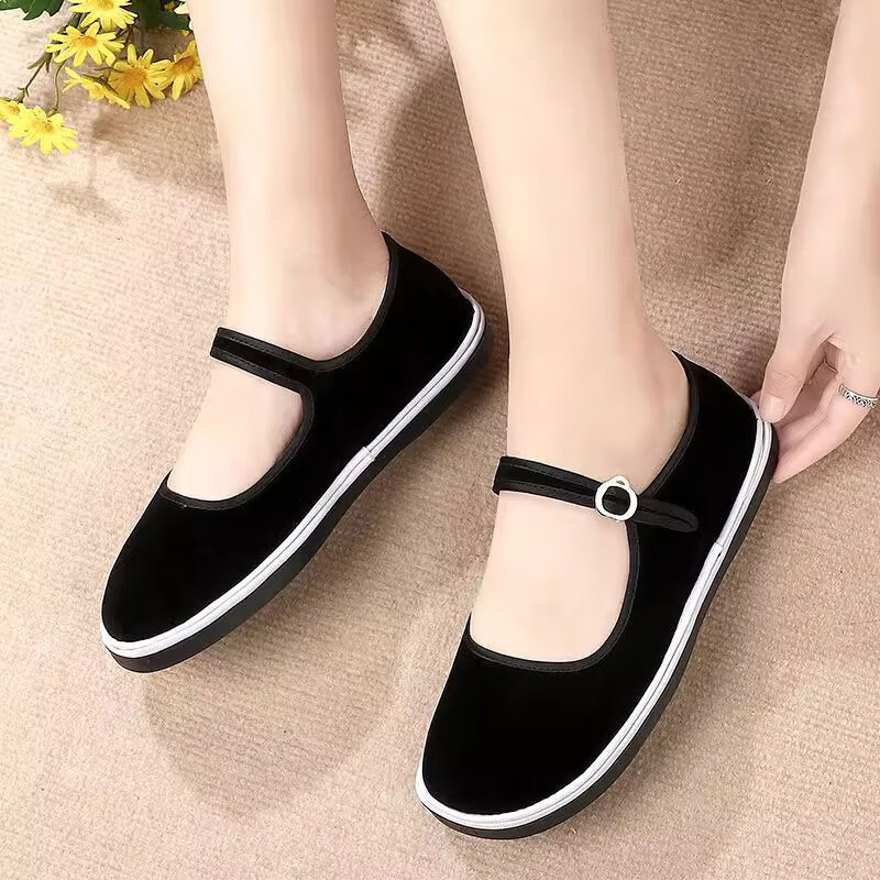 Laobaojia Old Beijing Cloth Shoes, Handmade Work Safety Shoes, Cowhide Sole Durable Wear-Resistant Flat Shoes, Unisex Style, Size 40 17