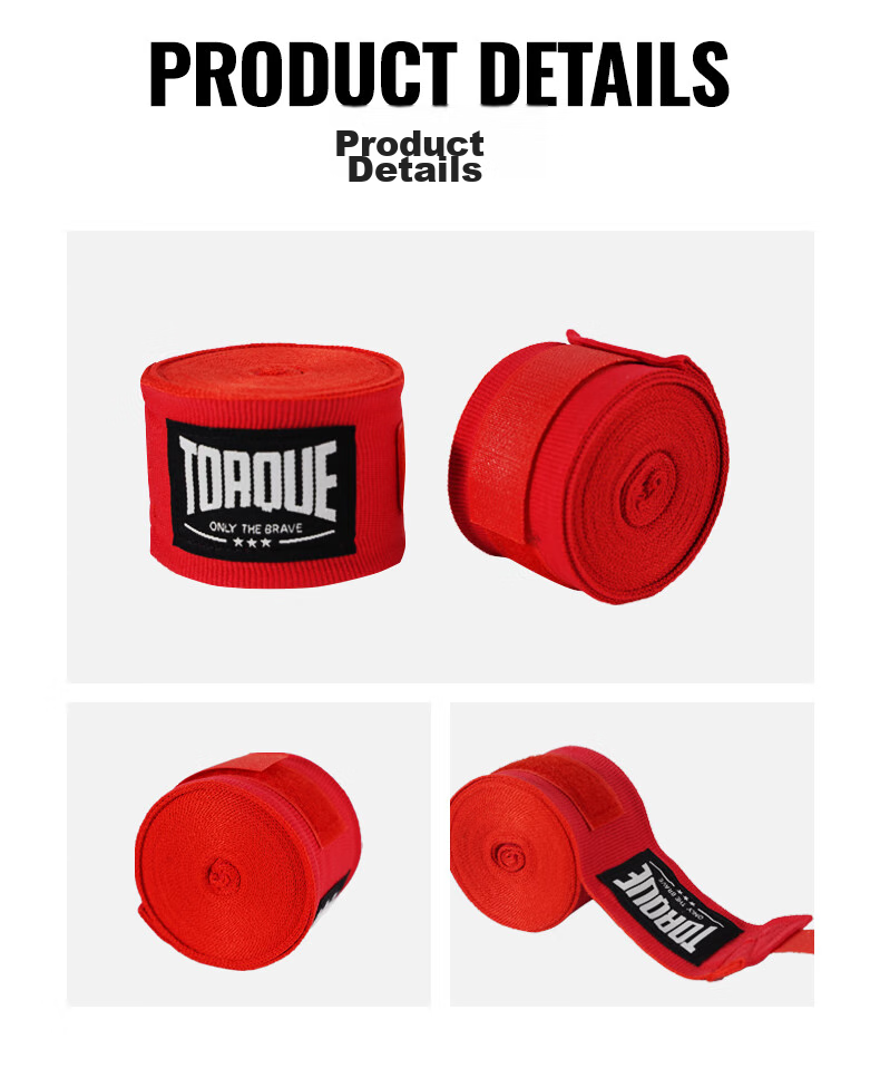 TORQUE Boxing Hand Wraps, Sports Boxing Bandages, Hand Protection for Fighting And Punching Bags, Black, 5 Meters 8