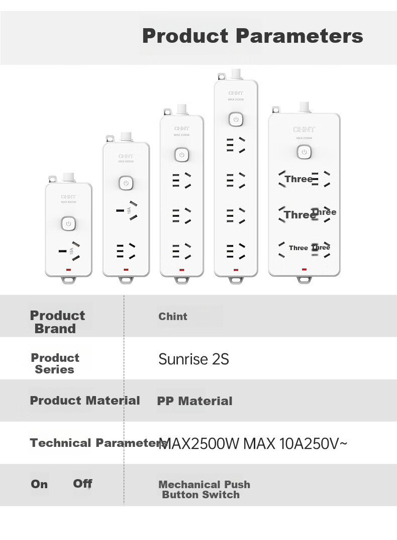 CHNT Socket/power Strip/outlet Strip/power Bar/extension Cord, 6 Outlets with Master Switch, Wireless, No Cord 14