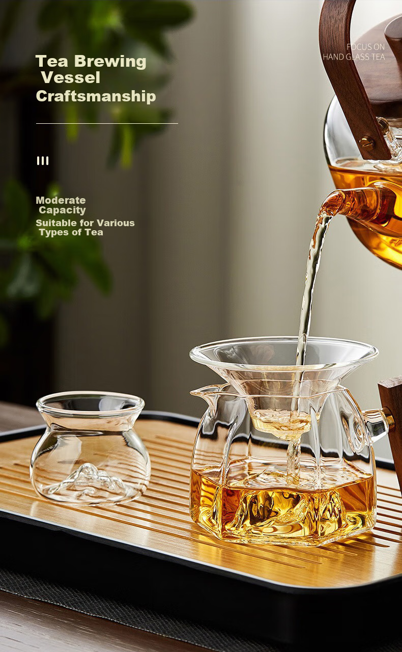 YIJUKE Glass Tea Strainer with Creative Tea Filter Mesh, Tea Infuser Funnel, Tea Accessory, Tea Filter 6