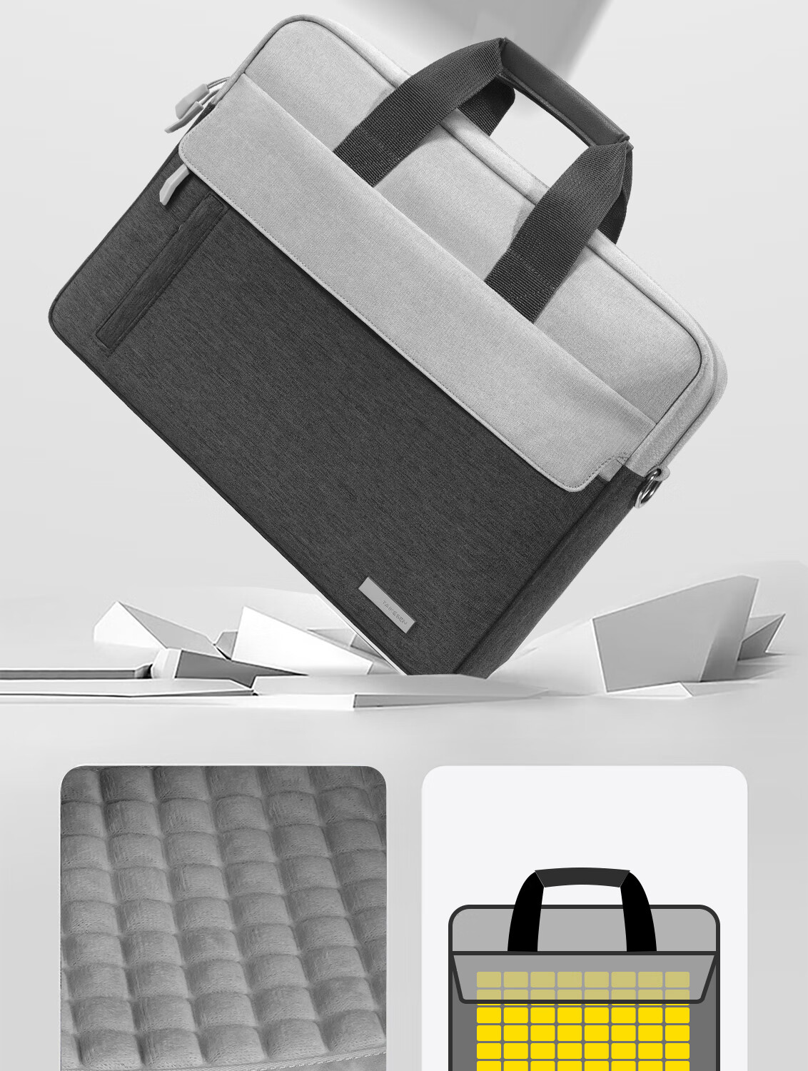 Taikesen 16-inch Laptop Bag Large Capacity Briefcase for Men and Women Compatible with Huawei Apple Lenovo Commuter Bag 8