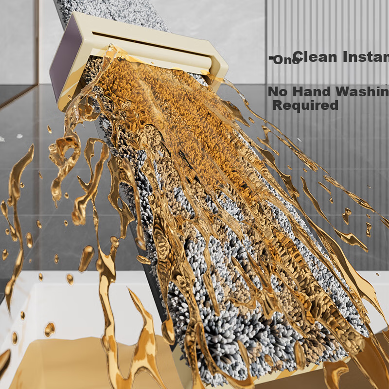 Швабра MARYYA Hands-Free Flat Mop, 42 см, 2 насадки в комплекте, бытовая универсальная швабра с водяным скребком, впитывающая швабра для пола