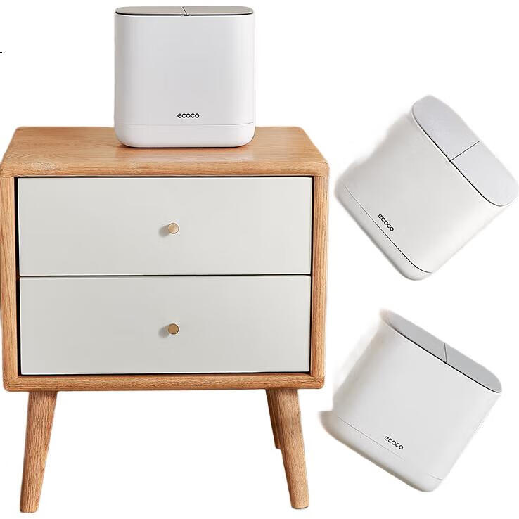 Мини-мусорное ведро Ecoco Desktop 1.5 л с крышкой, настольное, для журнального столика, желтое