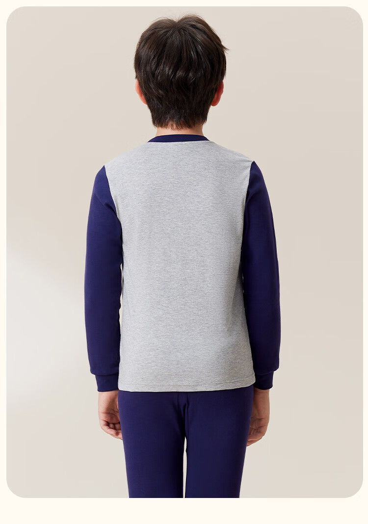Dingguagua Children's Cotton Thermal Underwear Set for Boys Autumn Long Johns A-Class Boys' Sleepwear Pure Cotton Knitwear 19