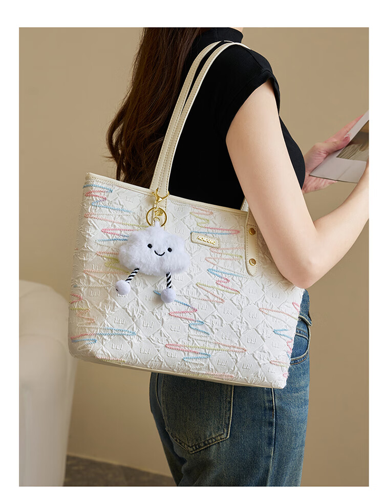 Aokang Women's Handbag, Trendy And Fashionable Large-Capacity Tote Bag, Light Luxury Versatile Shoulder Bag, Birthday Gift for Girlfriend Or Wife 2