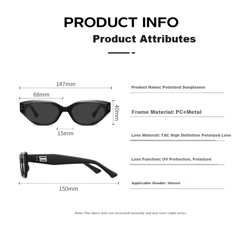 Boliliangpin Polarized Sunglasses, High-End Narrow Frame Sunglasses for Women, Suitable for Shopping And Travel, Sun Protection And UV Protection, Gift Idea 5